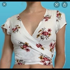 Garage Wrapped cropped blouse